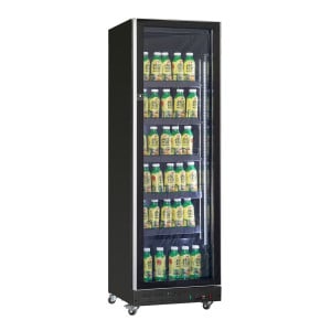 Vitrine Réfrigérée à Boissons 1 Porte Vitrées Noir 387 L