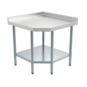 Table Angulaire Démontable avec Dosseret et Etagère - L 900 x P 700 mm