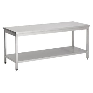 Table Inox avec Etagère - L 1800 x P 700 mm