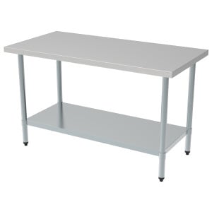 Table Inox avec Etagère - L 1800 x P 700 mm