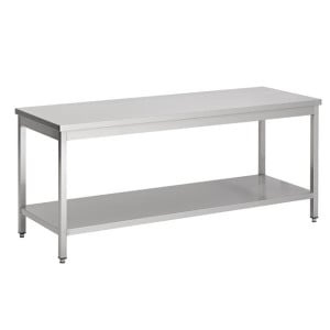 Table Inox avec Etagère - L 800 x P 600 mm