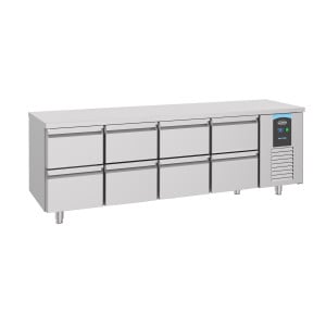 Table Réfrigérée Positive GN 1/1 à 8 Tiroirs - 632 L