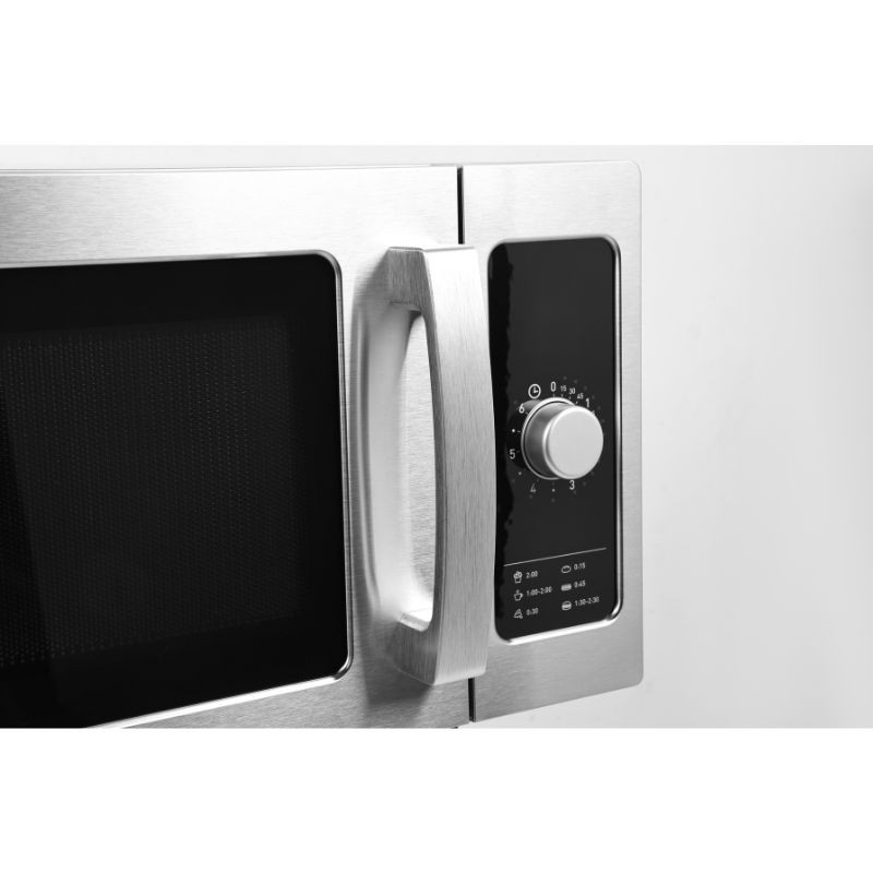 Four Micro-ondes Professionnel 25L - 1000W - Pour Restaurant/bar - Acier Inox