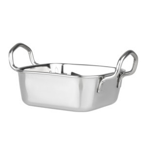 Plat de Présentation en Inox Carré - 115 x 115 mm