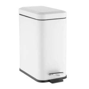 Poubelle de Salle de Bain Slim Blanche - 5 L