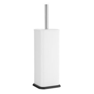 Brosse et Support WC Carré Blanc