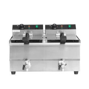 Friteuse Professionnelle 2 x 13 L avec Vidange - Reconditionnée