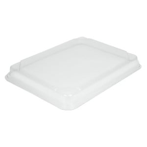 Couvercles PET pour Plateaux Repas Recyclables 263 x 201 mm - Lot de 90