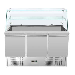 Saladette Réfrigérée 3 Portes - 368 L - 4 Bacs GN 1/1