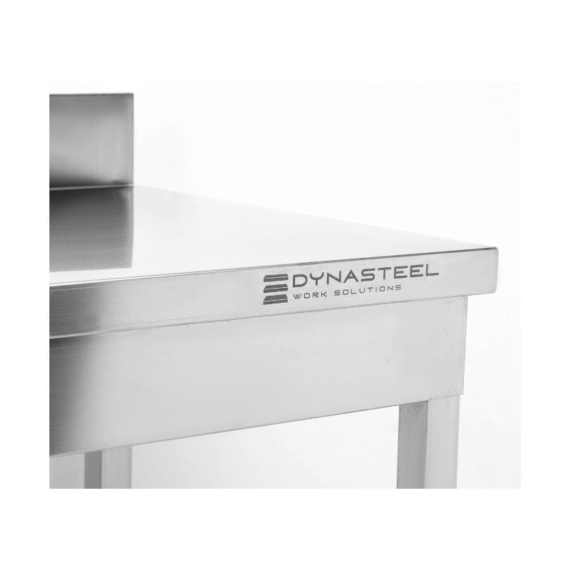 Table Inox avec Dosseret et Etagère - P 700 mm - L 1000 mm — vue 3