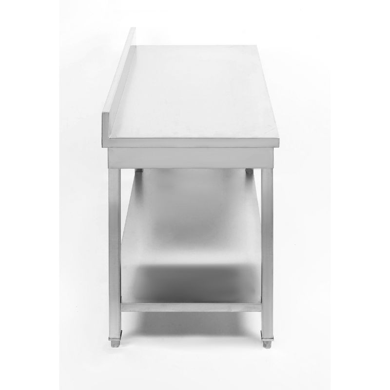Table Inox avec Dosseret et Etagère - P 700 mm - L 1000 mm — vue 5