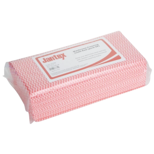 Chiffon de Nettoyage Salle de Bain Rouge - Lot de 50