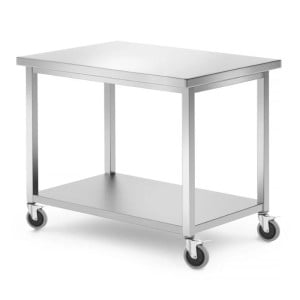 Table Mobile avec Etagère-Vissée - 1000 x 700 mm