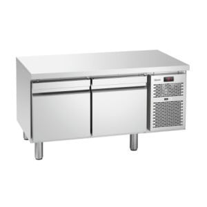 Table Réfrigérée Positive 2 Portes GN 1/1 avec Soubassement