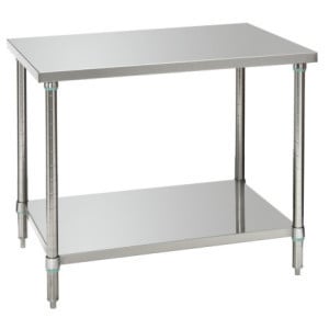 Table de Travail Inox avec Etagère Basse - P 700 mm - L 1000 mm