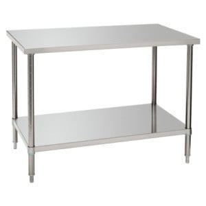 Table de Travail Inox avec Etagère Basse - P 700 mm - L 1200 mm