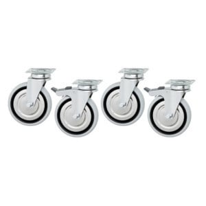 Roulettes pour Meuble Inox Bas et Armoire Chauffante - Lot de 4