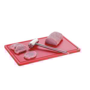 Planche à Découper 530 x 325 mm - Rouge - 20 mm d'Epaisseur