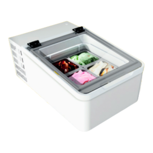 Vitrine à Glace Mini Cream 2V - Blanc - 2 x 5 L