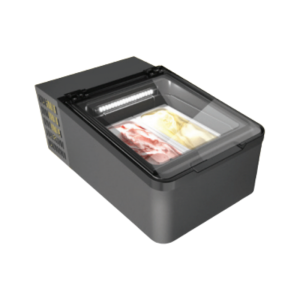 Vitrine à Glace Mini Cream 2V LED - Gris - 2 x 5 L