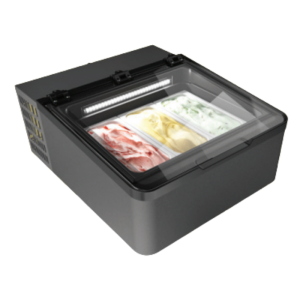 Vitrine à Glace Mini Cream 3V LED - Gris - 3 x 5 L