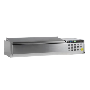 Saladette à Poser Couvercle Inox - Statique - 5 GN 1/4