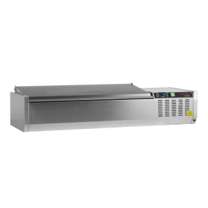 Saladette à Poser Couvercle Inox - Statique - 7 GN 1/4