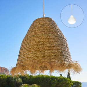 Suspension Bohème XXL en Jonc de Mer Naturel - Anafi Nomad