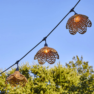 Guirlande Lumineuse Raccordable à Abat-Jour Rotin 6 m - Flower Light