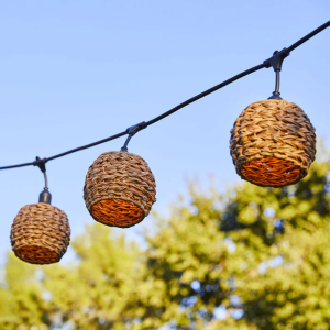Guirlande Lumineuse Raccordable à Abat-Jour Rotin 6 m - Pine Light