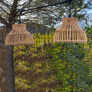 Guirlande Lumineuse Raccordable à Abat-Jour Rotin 6 m - Amelia Light