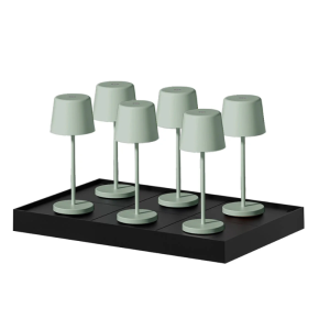 Mini Lampe de Table Kelly Mini Olive avec Plateau de Chargement - Lot de 6