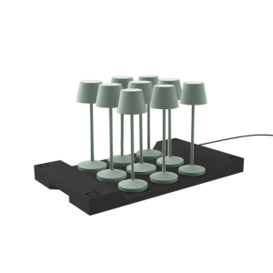 Lampe de Table Touch LED Emily Olive avec Plateau de Chargement - Lot de 9