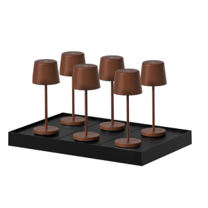 Mini Lampe de Table Kelly Mini Vintage avec Plateau de Chargement - Lot de 6