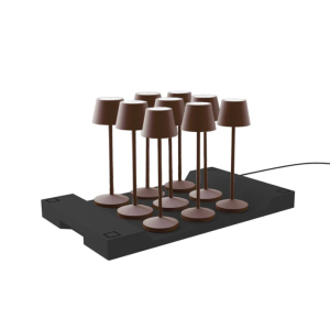 Lampe de Table Touch LED Emily Vintage avec Plateau de Chargement - Lot de 9