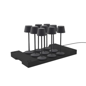 Lampe de Table Touch LED Emily Rock avec Plateau de Chargement - Lot de 9