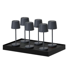 Mini Lampe de Table Kelly Mini Rock avec Plateau de Chargement - Lot de 6