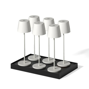 Lampe de Table Touch LED Kelly White avec Plateau de Chargement - Lot de 6