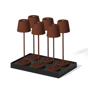 Lampe de Table Touch LED Kelly Vintage avec Plateau de Chargement - Lot de 6