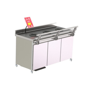 Meuble de Pré-Tri Sélectif avec Pesée 3 Portes, 3 TVO - Version Enfant - Roulettes Polyamide