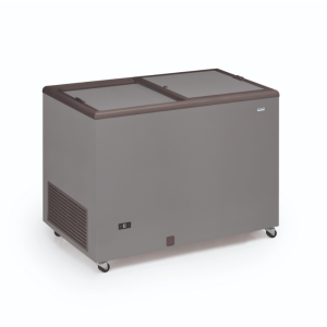 Congélateur Coffre Professionnel Aspect Inox et Couvercle Opaque - 300 L