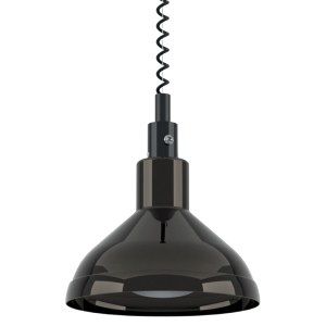 Lampe Chauffante Suspendue - Infrarouge - Laquée Nickel Noir - 230 V