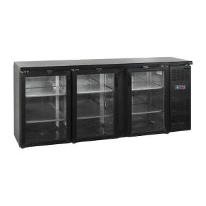 Arrière-Bar Réfrigéré - 3 Portes Vitrées Battantes - 442 L