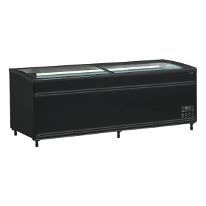 Réfrigérateur Congélateur Couvercle Vitré Incurvé - Noir - 584 L