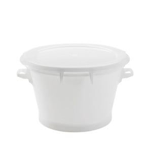 Baquet Rond Fond Renforce 50L Blanc