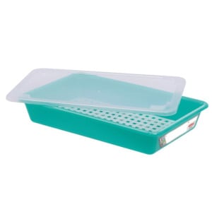 Bac Plat HACCP avec Couvercle et Grille - 5 L - Vert