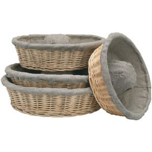 Banneton à Fermentation en Osier Entoilé - Couronne - 0,5 Kg