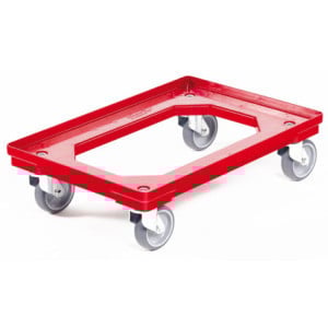 Chariot Porte-Bac Universel - Rouge