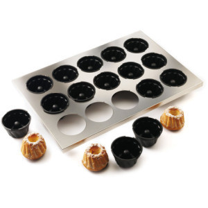 Moule à Kouglofs -15 Empreintes - ⌀ 90 mm