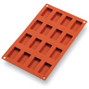 Moule à Financier Silicone - 16 Empreintes - 49 x 26 mm